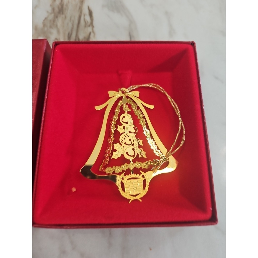 Cadilliac Christmas Ornament 24 Kt Gold Finish 1998 Collector Decor